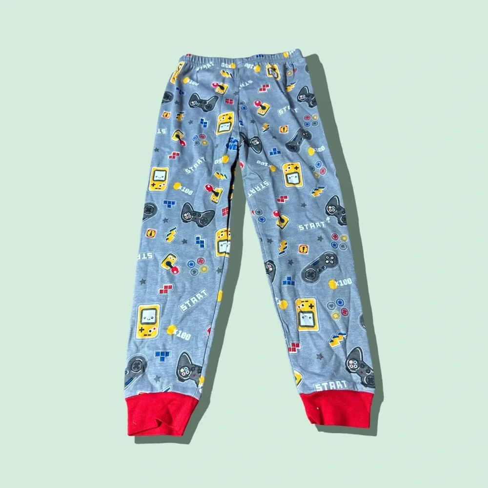 NWT Toddler Little Star Organic Gray Gaming Gameboy Pajama Set Size 4T